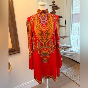 Elegant Red Long Sleeve Dress